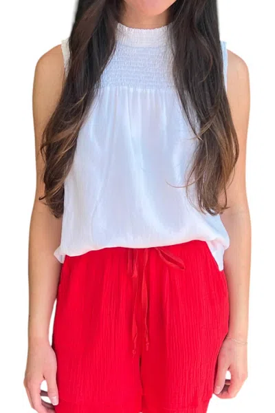 Velvet Heart Sleeveless Tank Top In Optic White In White