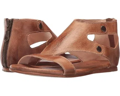 Bed Stã¼ Bed Stu Soto F373012-230 Women's Tan Rustic Leather Back Zip Sandals Gal1330 In Brown