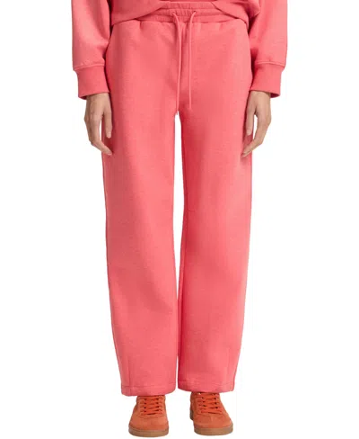 Hugo Boss Boss By  Women's Cropped Cotton-blend Tracksuit Pants In Pink