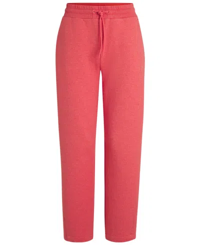 Hugo Boss Boss By  Women's Cropped Cotton-blend Tracksuit Pants In Pink