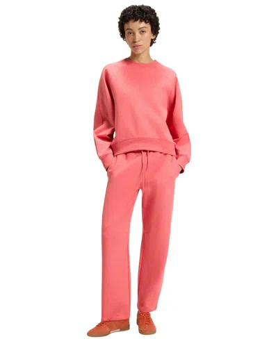 Hugo Boss Boss By  Women's Cropped Cotton-blend Tracksuit Pants In Pink