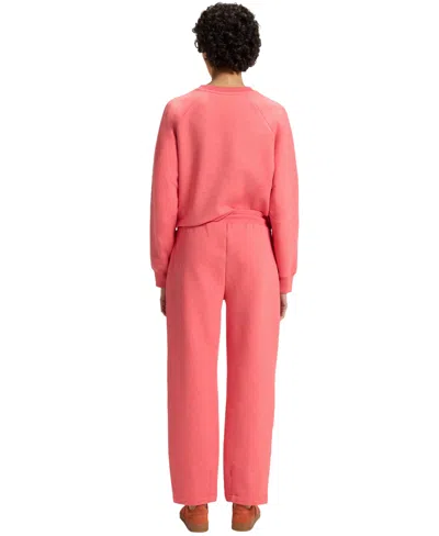 Hugo Boss Boss By  Women's Cropped Cotton-blend Tracksuit Pants In Pink