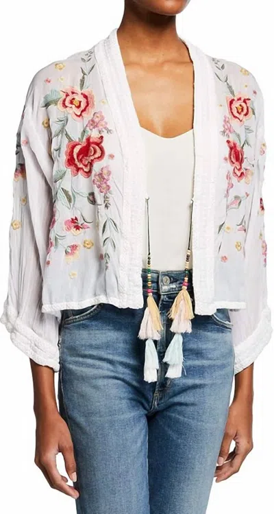 Johnny Was Aurora Kimono In White In White