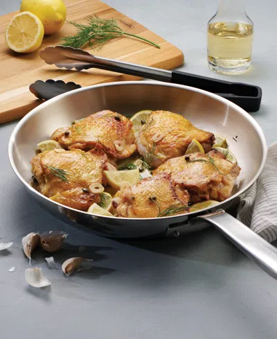 Tramontina Tempo Tri-ply Base Stainless Steel 12" Large Frying Pan In Silver