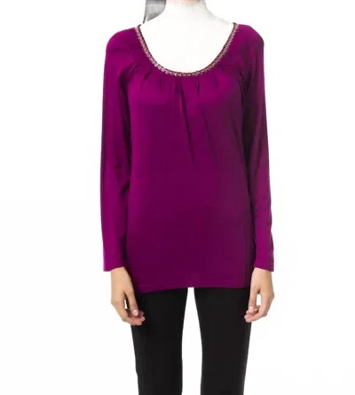 Byblos Viscose T-shirt In Purple In Purple