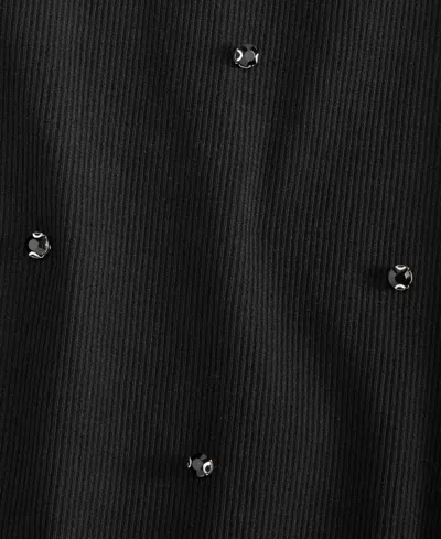 Inc International Concepts Women's Embellished Halter Tank Top, Macy's Exclusive In Black