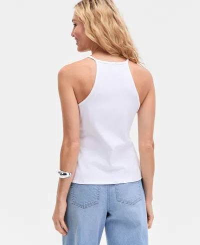 Inc International Concepts Women's Embellished Halter Tank Top, Macy's Exclusive In White