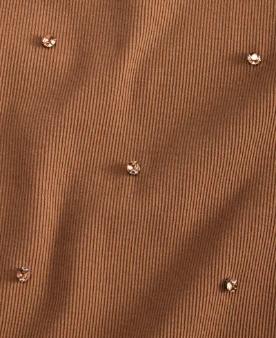 Inc International Concepts Women's Embellished Halter Tank Top, Macy's Exclusive In Brown