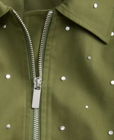 Inc International Concepts Women's Studded Utility Jacket, Macy's Exclusive In Green