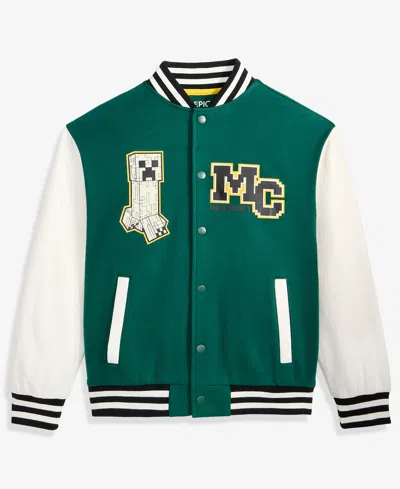 Epic Threads Boys' 5-20 Minecraft Varsity Jacket, Macy's Exclusive In Green