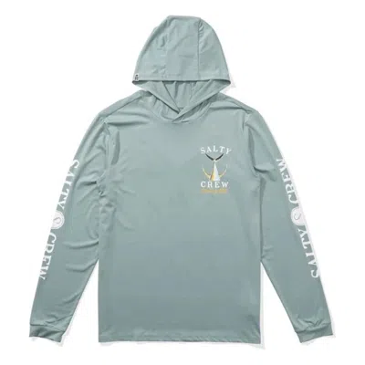 Salty Crew Tailed Sunshirt Men's Mackerel Blue Hooded Pullover Gbo1047 In Blue