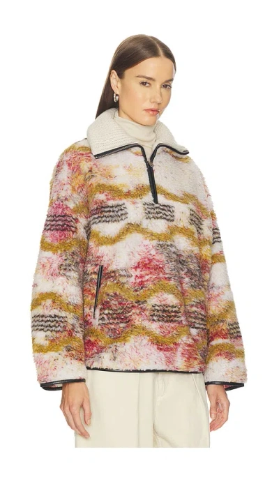 Isabel Marant Étoile Marner Cloud-print Oversized Fleece Jacket In Neutral