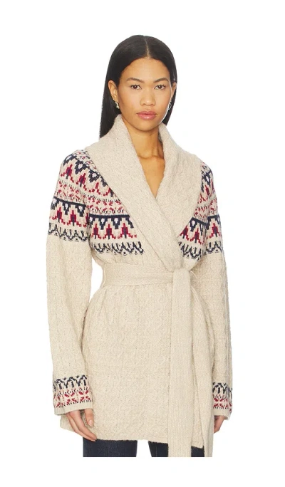 Tularosa Renada Fair Isle Cardigan In Neutral