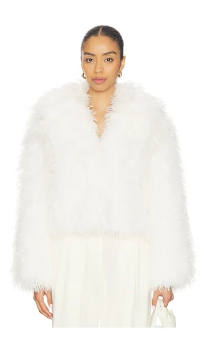Hudson Mongauxlian Cropped Coat In White