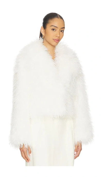 Hudson Mongauxlian Cropped Coat In White