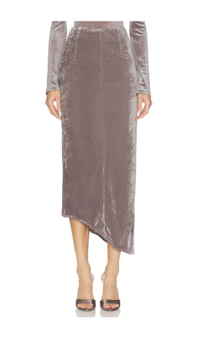 Remain Birger Christensen Velvet Mesh Skirt In Purple