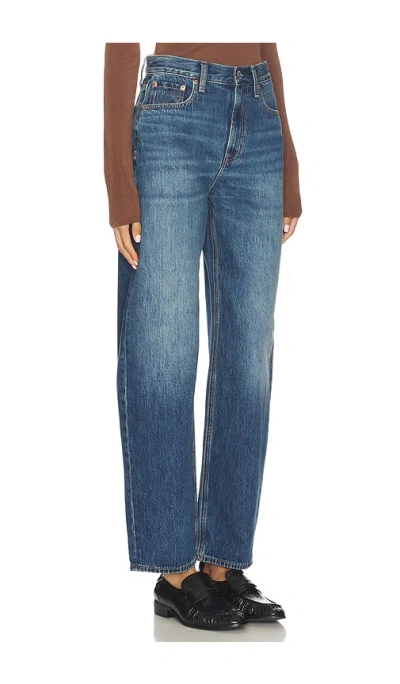 Pistola Wes High Rise Barrel Jeans In Blue