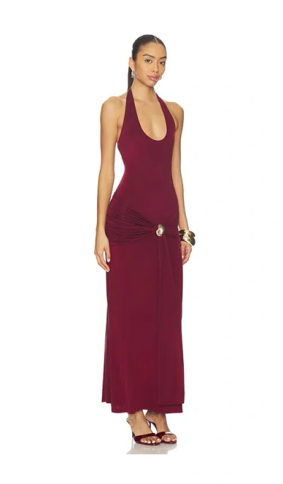 Roame. Julietta Halter Dress In Red