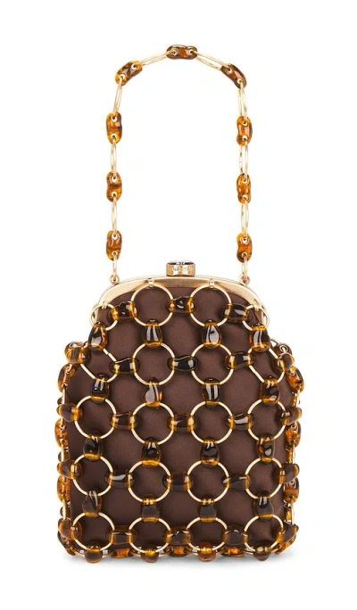 Cult Gaia Brielle Wristlet In Brown