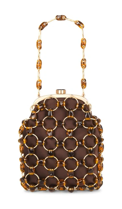 Cult Gaia Brielle Wristlet In Brown