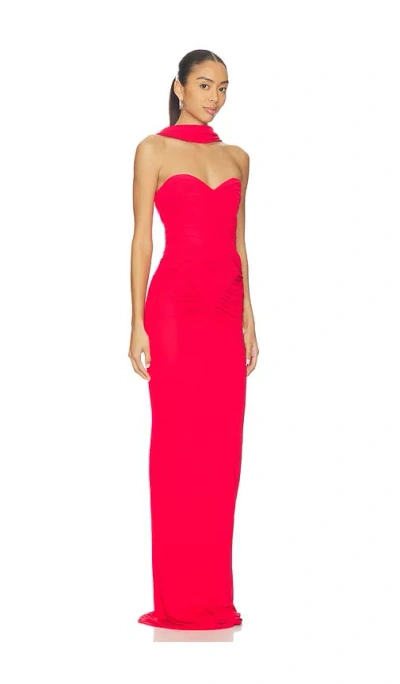 The New Arrivals By Ilkyaz Ozel Samsara Jersey Maxi Dress In Pink