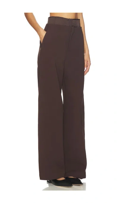 Rotate Birger Christensen Corset Suiting Pant In Brown