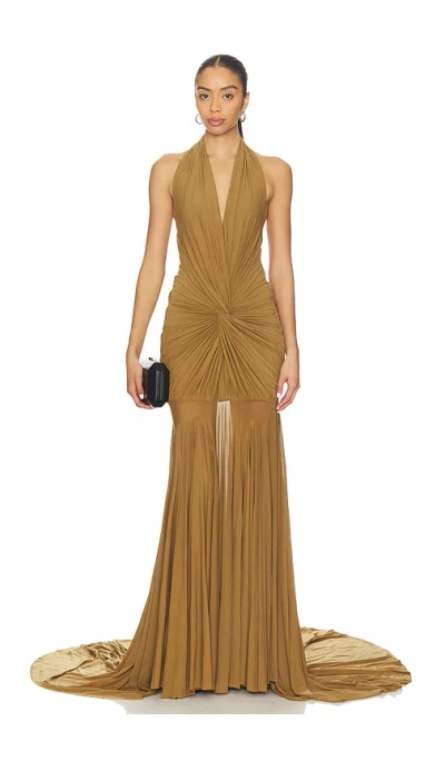 Deme By Gabriella Chloe Dress In Gold