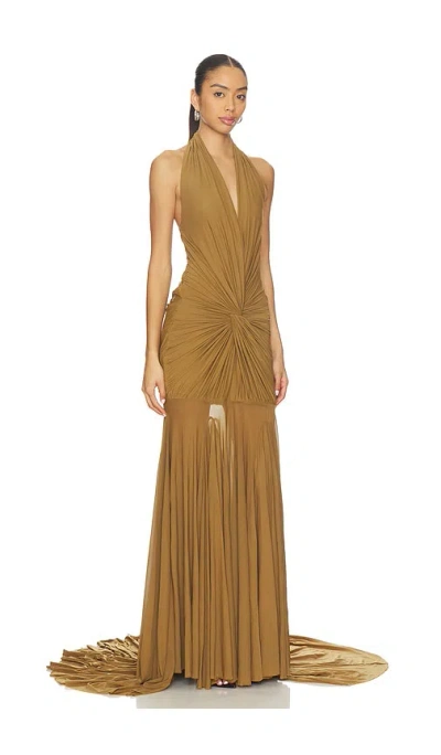 Deme By Gabriella Chloe Dress In Gold