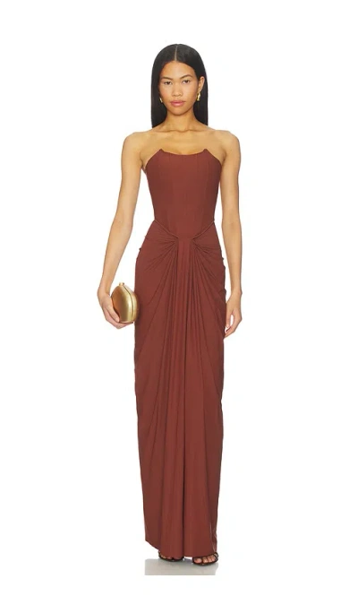 Deme By Gabriella Pearl Dress In Brown