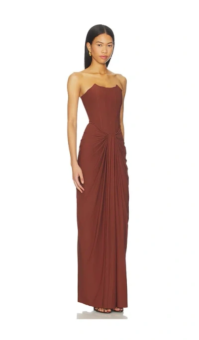 Deme By Gabriella Pearl Dress In Brown
