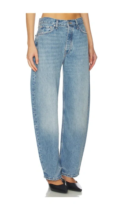 Anine Bing Five-pocket Denim Trousers Featuring Belt Loops In Blue