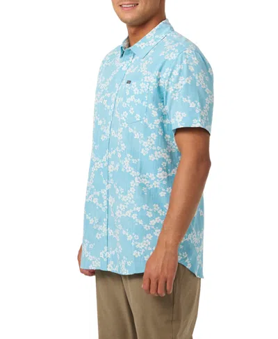 O'neill Men's Oasis Short Sleeve Standard Shirt In Blue