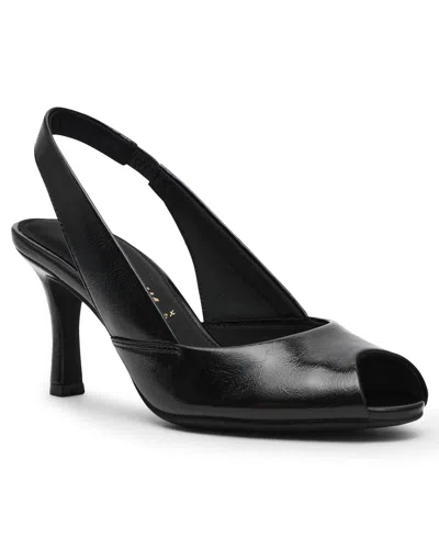 Anne Klein Jovi Slingback Peep Toe Pump In Black