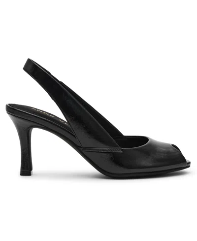 Anne Klein Jovi Slingback Peep Toe Pump In Black