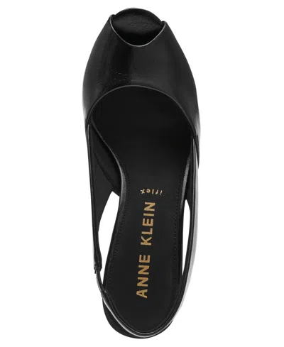 Anne Klein Jovi Slingback Peep Toe Pump In Black