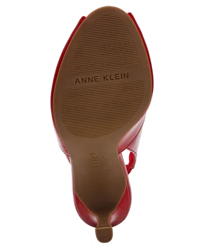 Anne Klein Jovi Slingback Peep Toe Pump In Red
