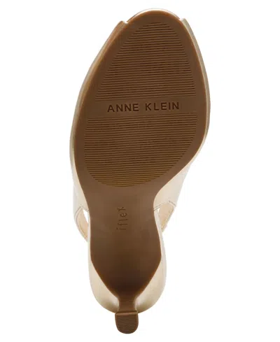 Anne Klein Jovi Slingback Peep Toe Pump In Gold