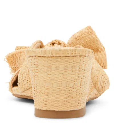 Anne Klein Dara Bow Wedge Slide Sandal In Brown