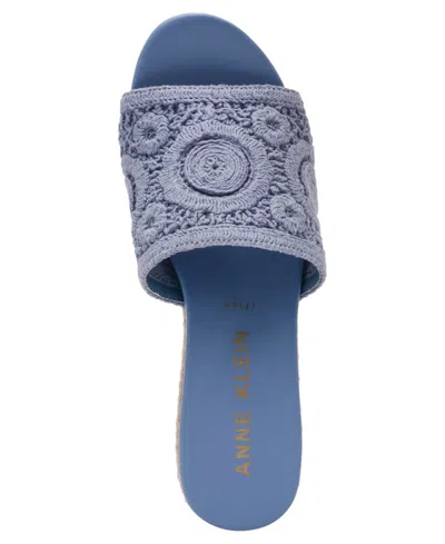 Anne Klein Women's Effy Wedge Heel Dress Sandals In Blue