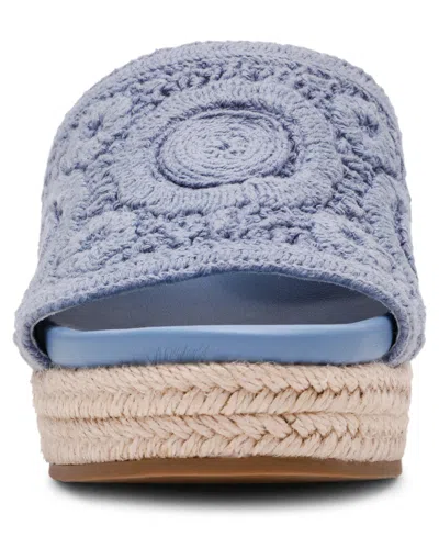 Anne Klein Women's Effy Wedge Heel Dress Sandals In Blue