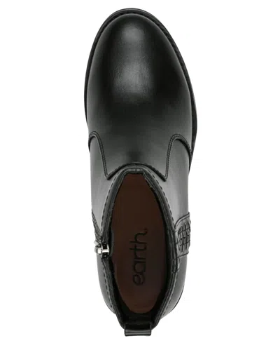 Earth Women's Camryn Wedge Heel Casual Ankle Booties In Black