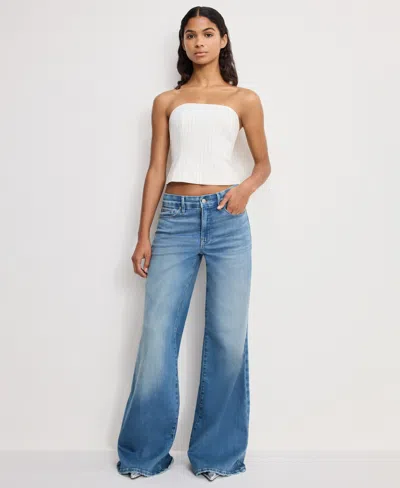 Good American Women's Wide-leg High-rise Jeans In Blue