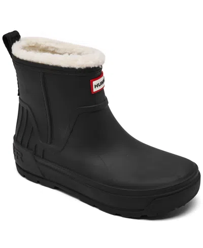 Hunter Women's Willa Insulated Waterproof Rain Booties From Finish Line In Black