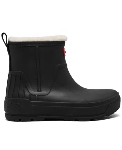 Hunter Women's Willa Insulated Waterproof Rain Booties From Finish Line In Black