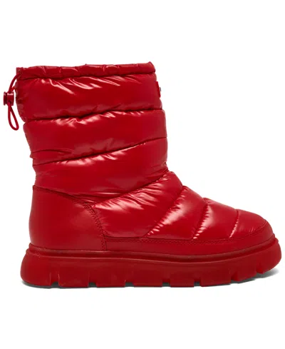 Hunter Women's Maribel Lug Sole Insulated Waterproof Snow Booties 10 Medium Red
