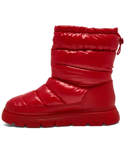 Hunter Women's Maribel Lug Sole Insulated Waterproof Snow Booties 10 Medium Red