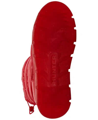 Hunter Women's Maribel Lug Sole Insulated Waterproof Snow Booties 10 Medium Red
