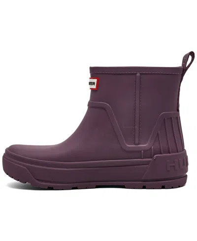 Hunter Women's Wales Waterproof Rain Booties From Finish Line In Purple