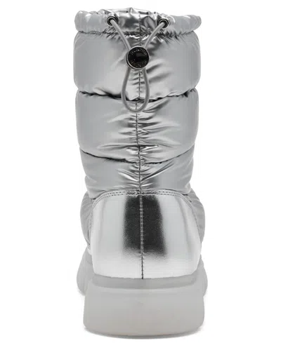 Hunter Women's Maribel Lug Sole Insulated Waterproof Snow Booties 10 Silver In Multi