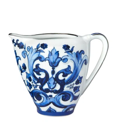 Dolce & Gabbana Casa Porcelain Blu Mediterraneo Milk Jug In Blue